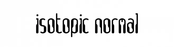 Isotopic Normal  Fuentes Gratis Descargar
