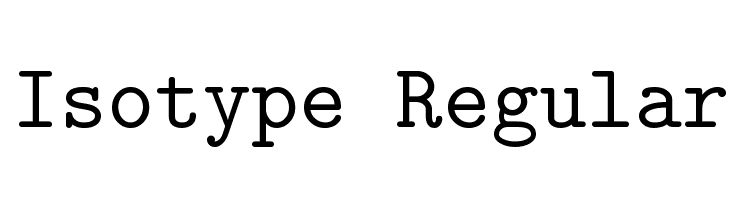 Isotype Regular Font