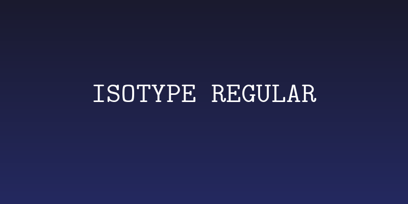 Isotype Regular Social Header