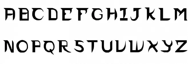 Israletter Final Regular Шрифта ВЕРХНИЙ