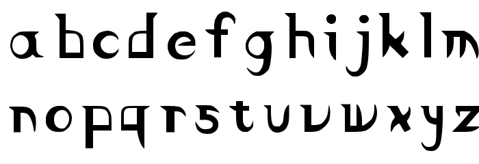 Israletter Final Regular Font LOWERCASE