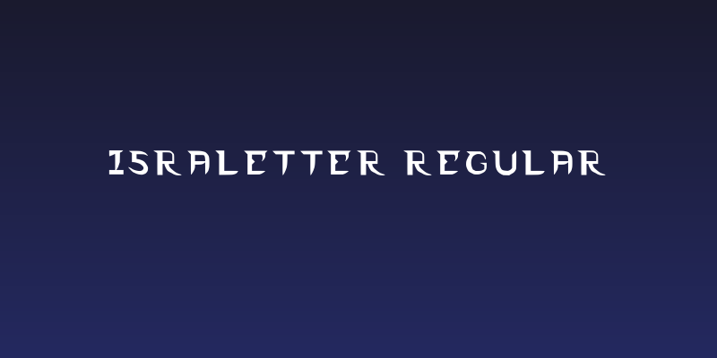 Israletter Regular Social Header