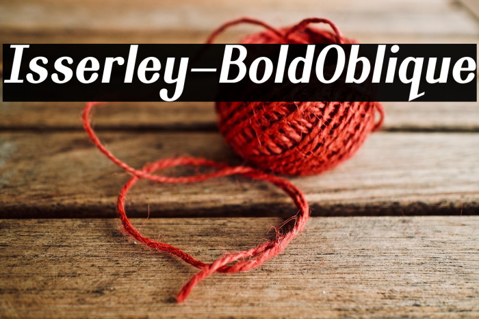 Isserley-BoldOblique Example 1