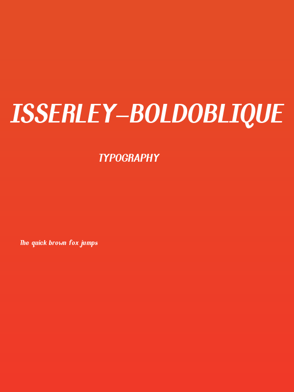 Isserley-BoldOblique Poster