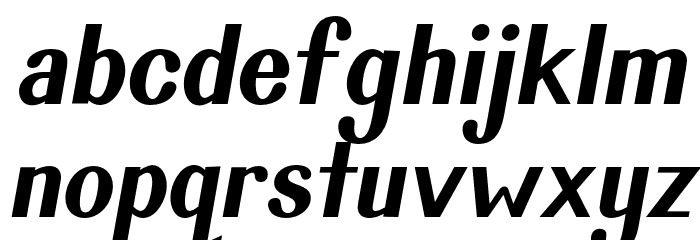 Isserley-BoldOblique Font LOWERCASE