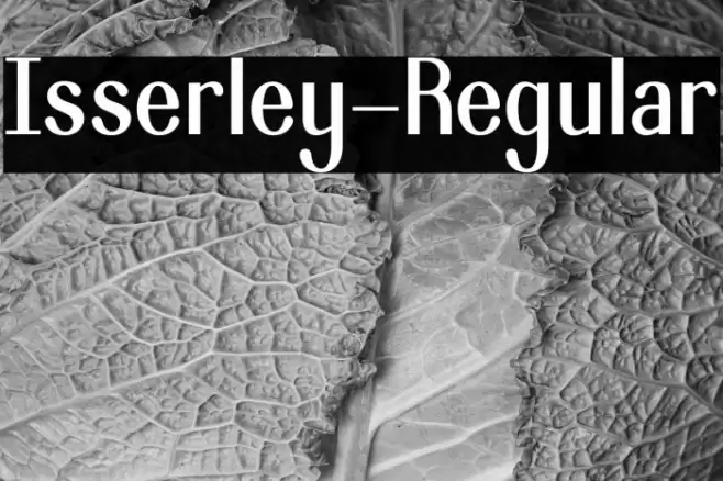 Isserley-Regular Font examples