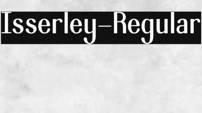 Isserley-Regular Font examples