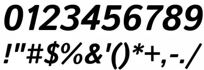 Istok Bold Italic Font OTHER CHARS