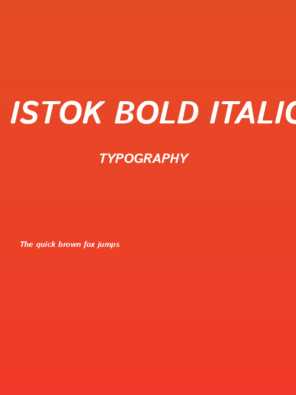 Istok Bold Italic Poster