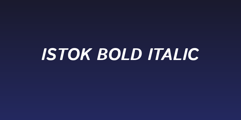 Istok Bold Italic Social Header