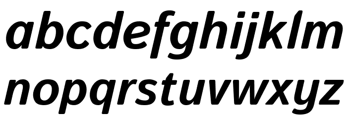 Istok Bold Italic Font LOWERCASE
