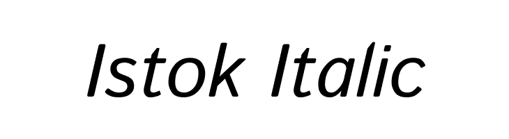 Istok Italic Font