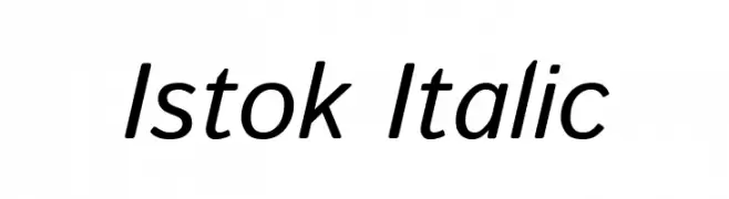 Istok Italic  Frei Schriftart Herunterladen