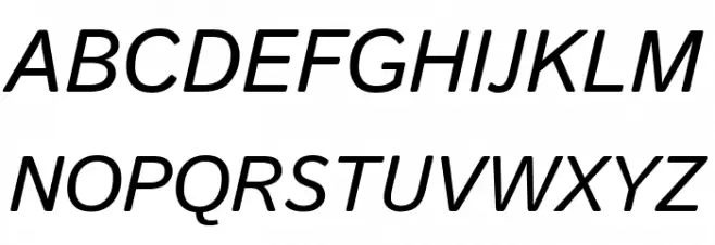 Istok Italic 字体 大写