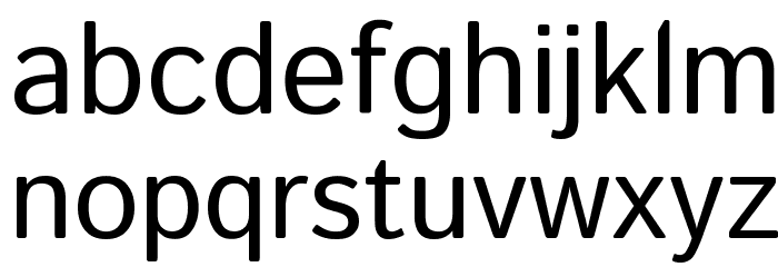 Istok Regular Font LOWERCASE