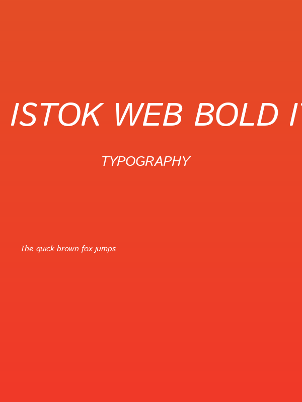 Istok Web Bold Italic Poster