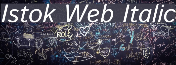 Istok Web Italic Font examples
