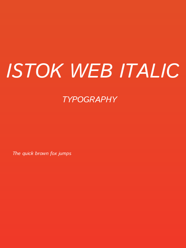 Istok Web Italic Poster