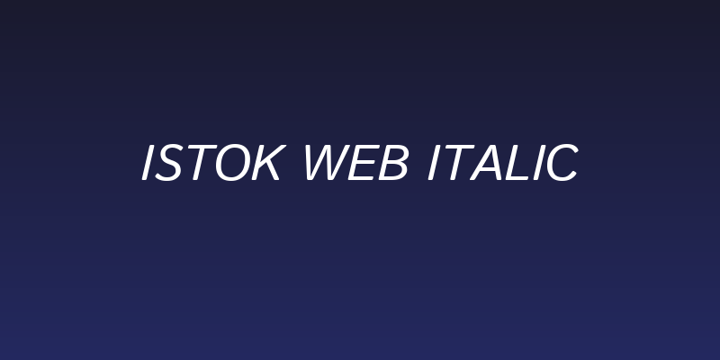 Istok Web Italic Social Header