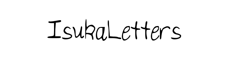 IsukaLetters  नि: शुल्क फ़ॉन्ट्स डाउनलोड