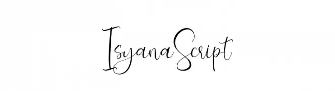 Isyana Script  font caratteri gratis