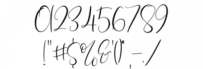 Isyana Script Font OTHER CHARS