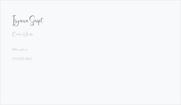 Isyana Script Business Card