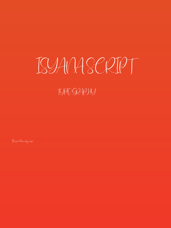 Isyana Script Poster