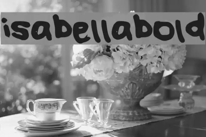isabellabold Font examples