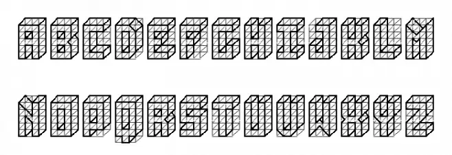 isometric bold Regular Fuentes MAYÚSCULAS
