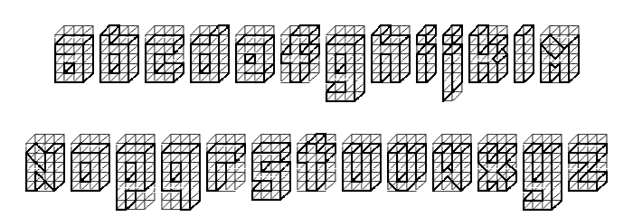 isometric bold Regular Font LOWERCASE