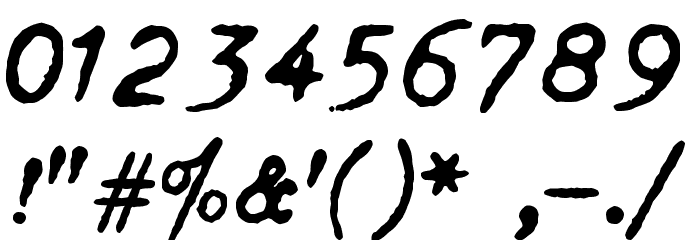 ITALIC TYPEWRITER Font OTHER CHARS