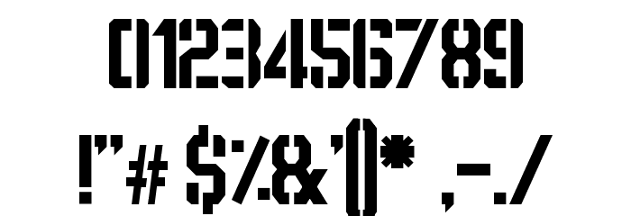 ITOMI VINCA STENCIL Font OTHER CHARS