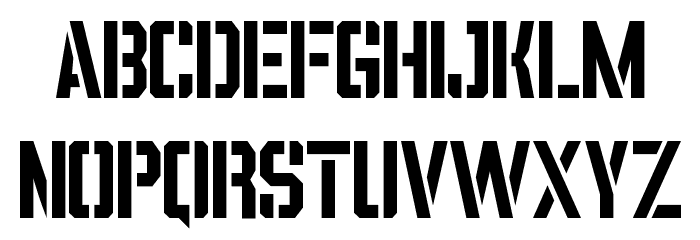 ITOMI VINCA STENCIL Font LOWERCASE