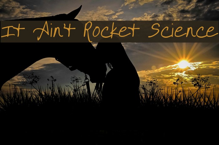 It Ain't Rocket Science Font examples