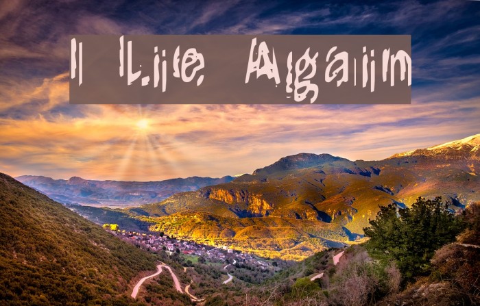It Lives Again Font examples