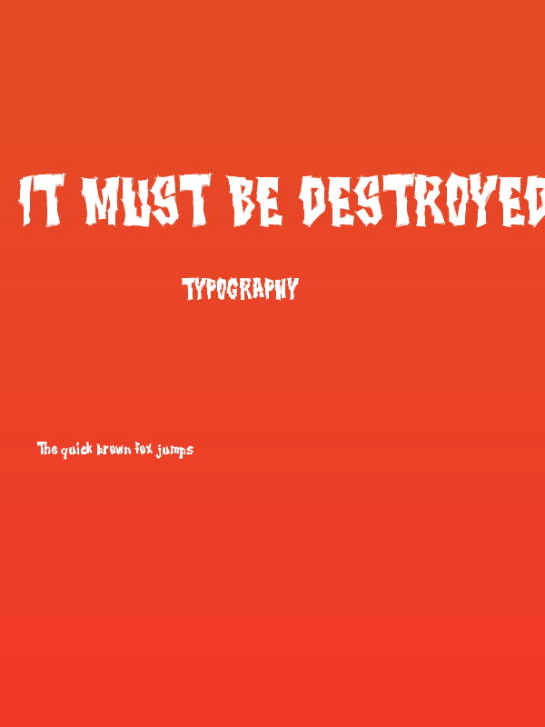 It Must Be Destroyed Poster