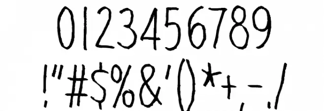 It never stops and we'll never フォント その他の文字