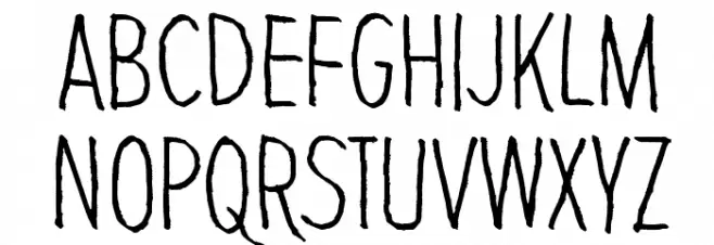 It never stops and we'll never Schriftart Groß