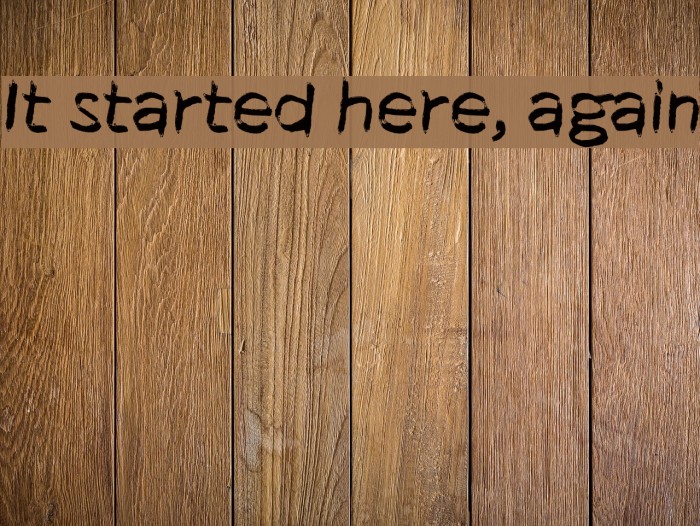 It started here, again Font examples
