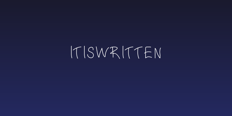 ItIsWritten Social Header