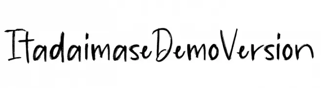Itadaimase Demo Version  Frei Schriftart Herunterladen