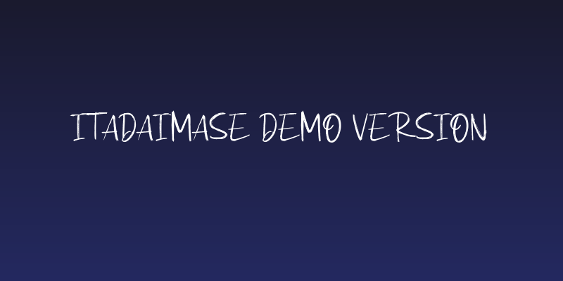 Itadaimase Demo Version Social Header