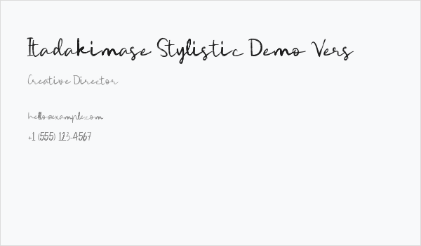 Itadakimase Stylistic Demo Vers Business Card