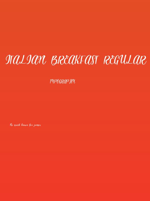 Italian Breakfast Regular Poster