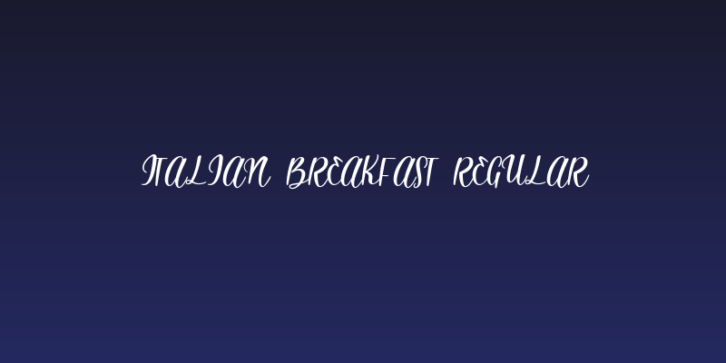Italian Breakfast Regular Social Header