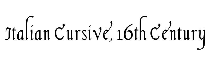 Italian Cursive, 16th Century Font