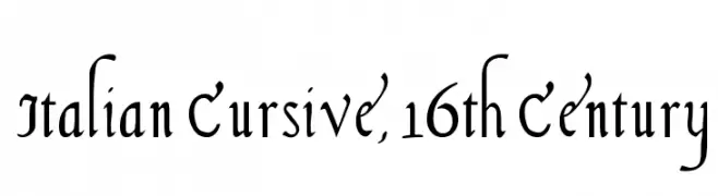 Italian Cursive, 16th Century  नि: शुल्क फ़ॉन्ट्स डाउनलोड