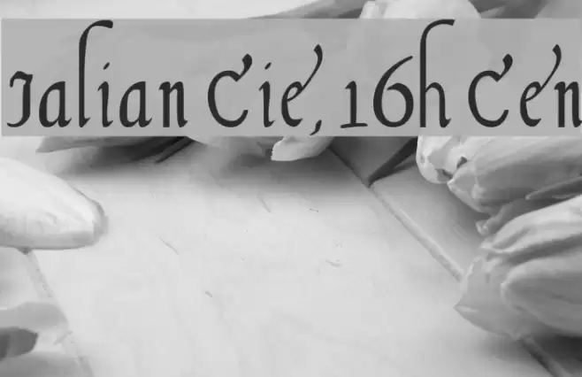 Italian Cursive, 16th Century Font examples