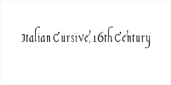 Italian Cursive, 16th Century Logo